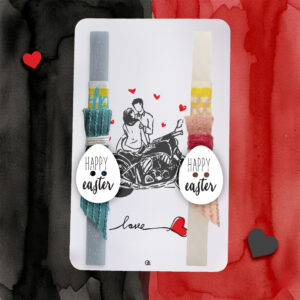 Ξύλινη λαμπάδα couple μηχανή