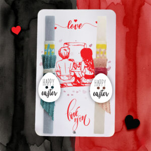 Ξύλινη λαμπάδα couple_ps