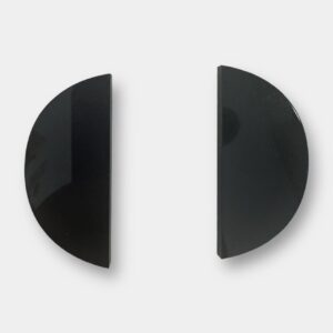 Σκουλαρίκια από plexiglass σε σχήμα ημικύκλιο