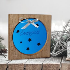 Κάδρο μπλε με αφιέρωση