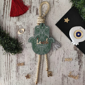 Κρεμαστό γούρι hand luck πράσινο