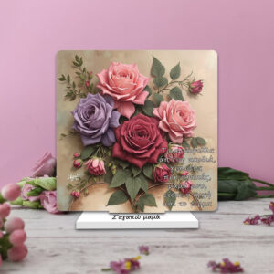 Plexiglass Κάδρο Γούρι για Μαμά με αφιέρωση 5