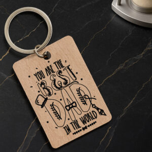 Ξύλινο μπρελόκ μπαμπάς παραλληλόγραμμο