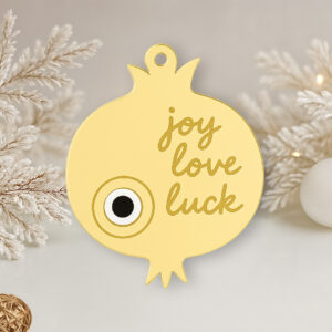 Στολίδι Ρόδι με ευχές και μάτι