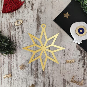 Χριστουγεννιάτικο Στολίδι Αστέρι 8 Ακτίνων – Καθρέφτης Ακρυλικό