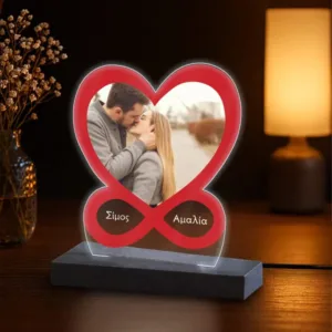 Επιτραπέζιο φωτιστικό couple-color-red-heart-frame